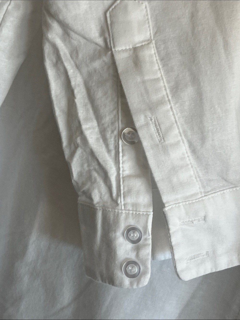 Commense White Linen Blend Oversized Relaxed Dress Size Small - Picture 5 of 7